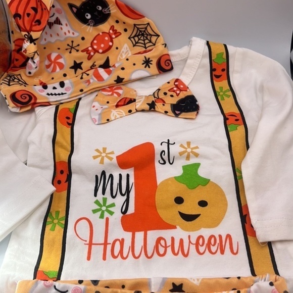 Spooktacular Start: Newborn Halloween Romper Trio for‎ Boys and Girls! 12-18M - Picture 3 of 8